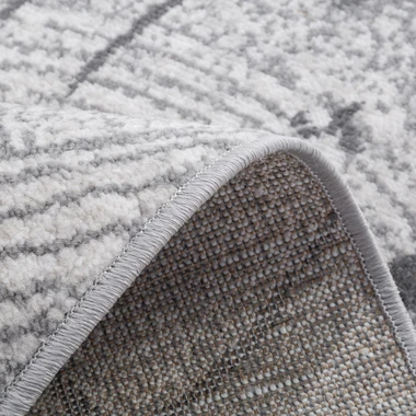 Šedý koberec se vzorem plátku dřeva MIRACLE 80X150 cm