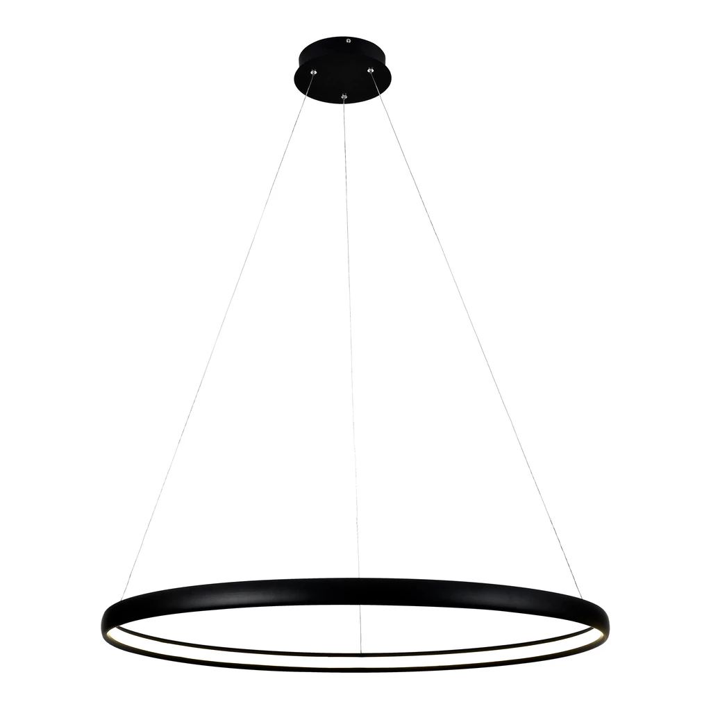 Černé závěsné LED svítidlo CARLO 80 cm
