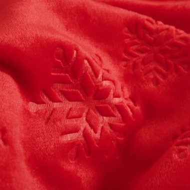 Červená deka se sněhovými vločkami MERCI 130x160