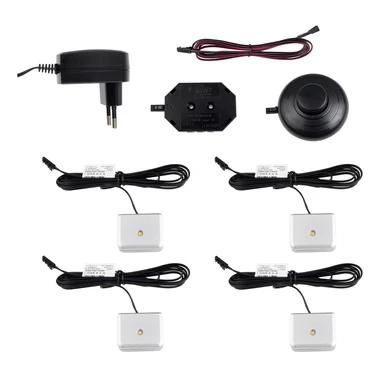 Osvětlení 4-bodové DOJO LED 3D s vypínačem, studená barva