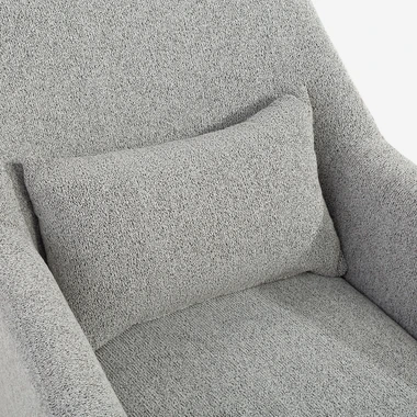 Vysoké křeslo s kovovými nohami RIFANTO šedé