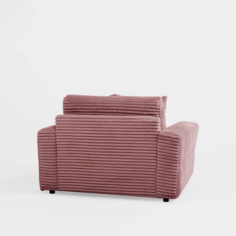 Křeslo loveseat pudrově růžová NOEMI