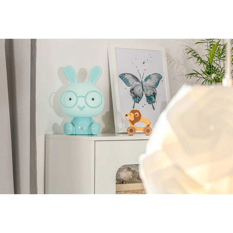 Lampka nocna niebieska LED KRÓLIK