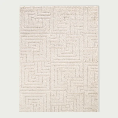 Koberec geometrický krémový LA CASA 3D 200x290 cm