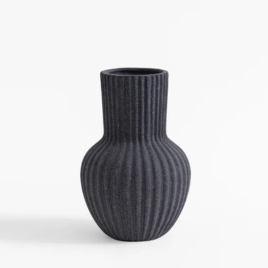Černá keramická váza 19,8 cm