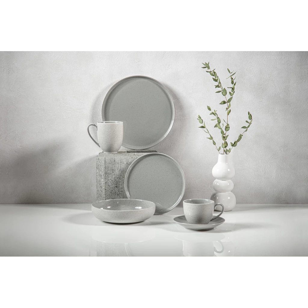 Hluboký talíř GRANITE SILVER GREY porcelán Bogucice 22 cm