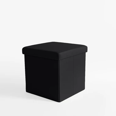 Černý skládací taburet 38x37,5 cm