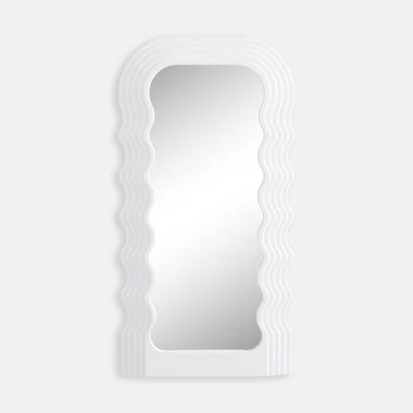 Závěsné zrcadlo 70x35,5 cm bílý rám