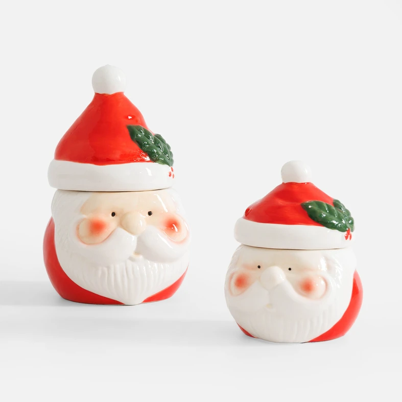 Dóza s víkem SANTA CLAUS červená 330 ml