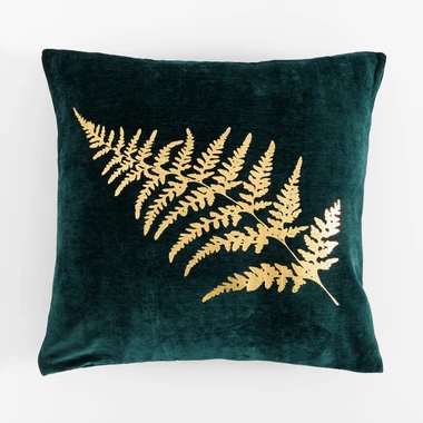 Dekorativní zeleno-zlatý povlak na polštář RAHJA 45x45 cm