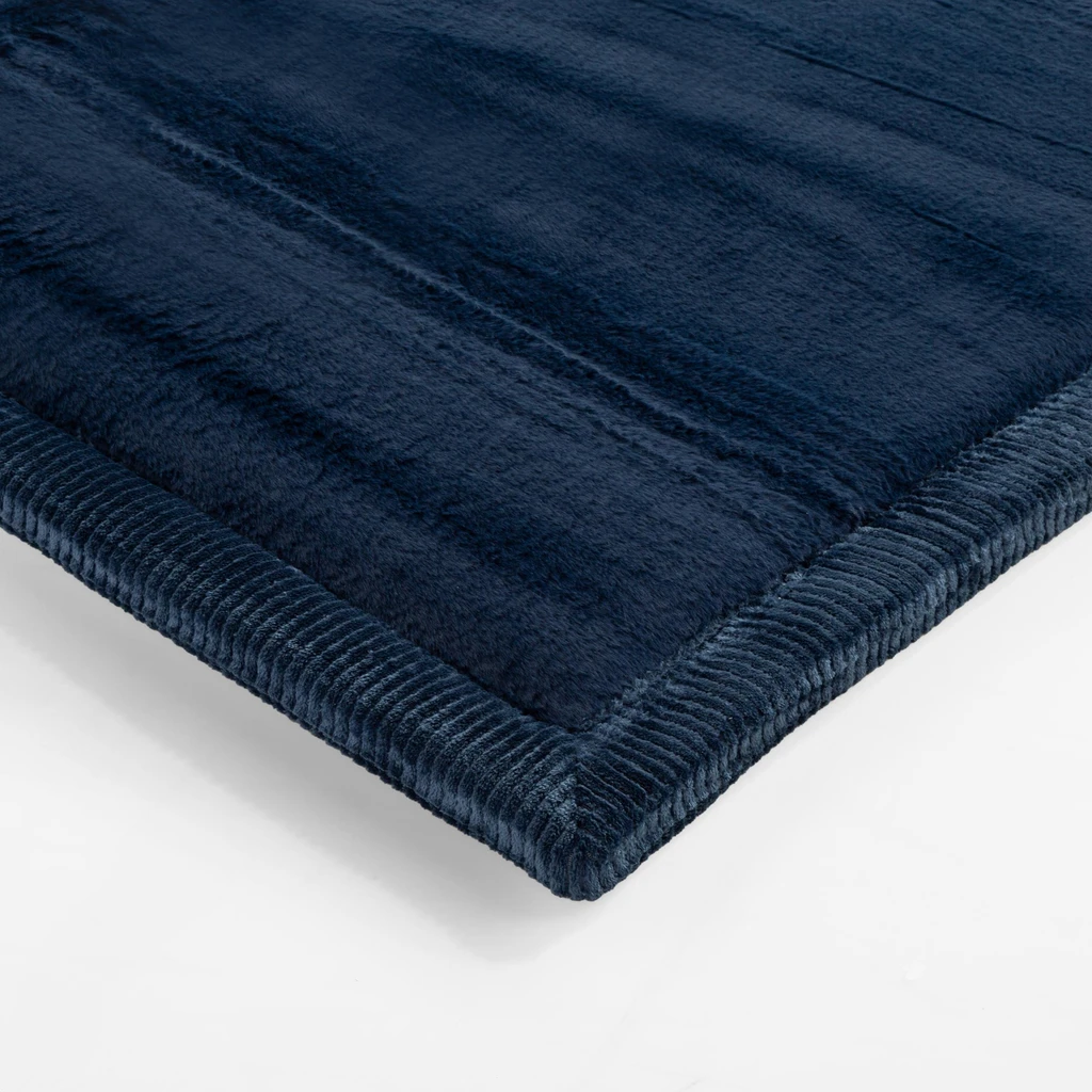 Koberec do předsíně tmavě modrý PUFFY SOFT 80x150 cm