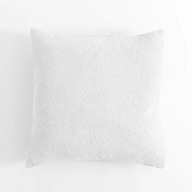 Sněhově bílý dekorační polštář BOUCLE 45x45 cm