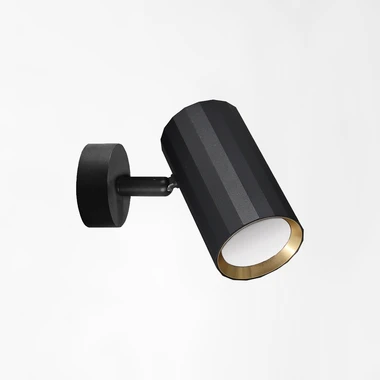 Černo-zlaté 1 bodové nástěnné svítidlo NICEA