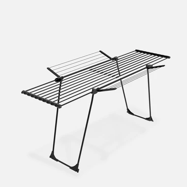 Délkově nastavitelný černý sušák na prádlo CASAFLEX ULTRA