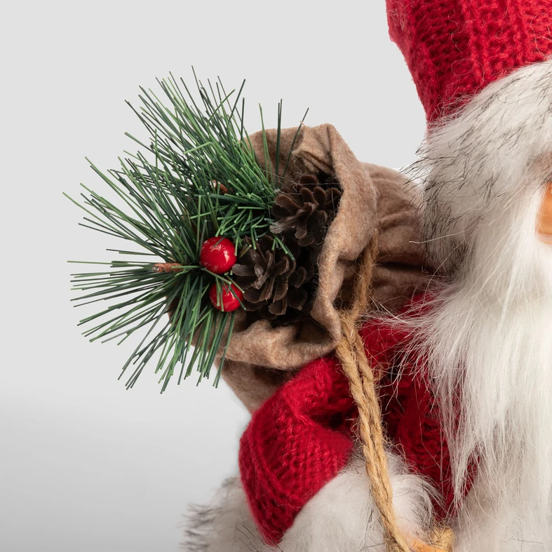 Figurka vánoční Mikuláš, červeno-bílá, 40 cm