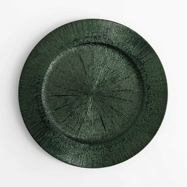 Dekorační zelený talíř 33 cm