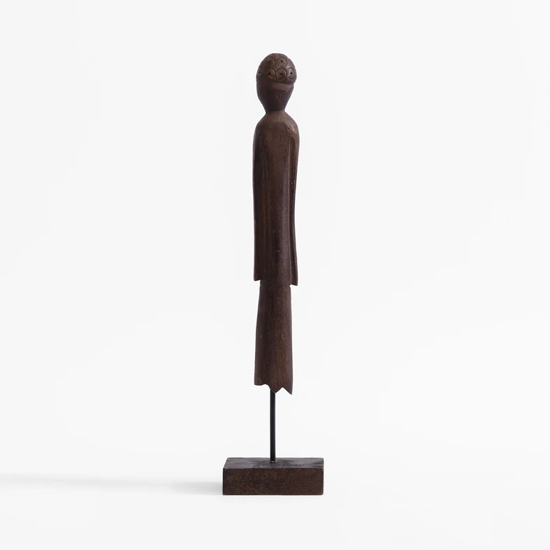 Hnědá dekorativní figurka 45 cm