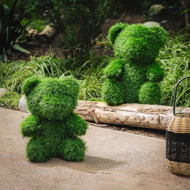 Figurka na zahradu, medvídek, umělá tráva, 35 cm