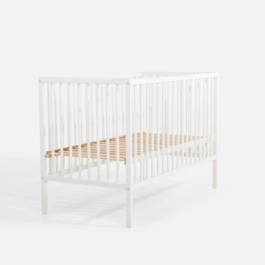 Dětská postýlka s roštem HAPPY 60x120 cm bílá