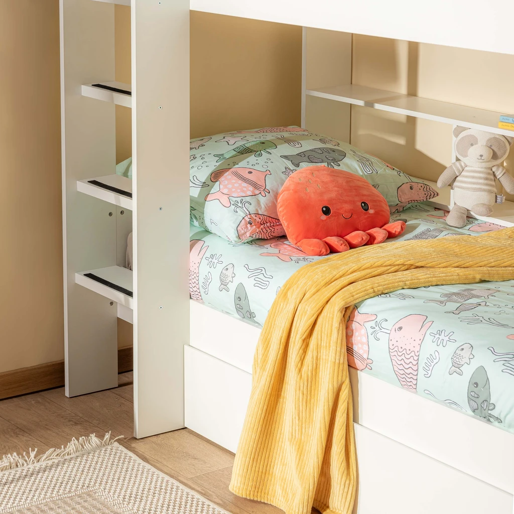 Patrová postel SILK 90x200 bílá.
