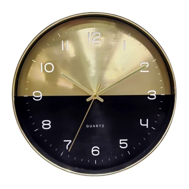 Nástěnné hodiny 30,5 cm černo-zlaté
