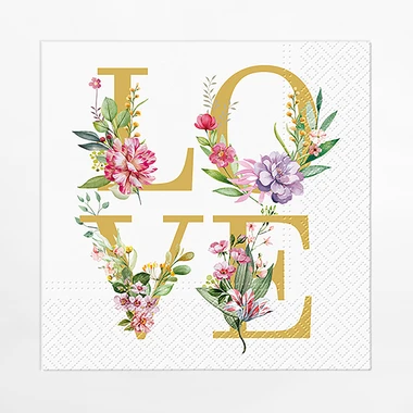 Papírové ubrousky LOVE POWER 20 ks