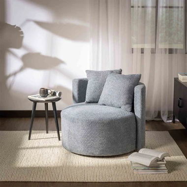 Kulaté otočné křeslo SEBREZE granátové