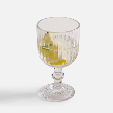 Drážkovaná sklenice na stopce 330 ml