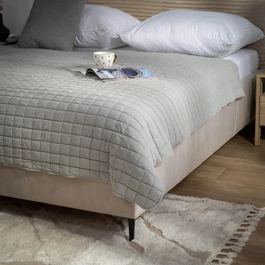 Tmavě šedý přehoz na postel GISELLE 200x220 cm