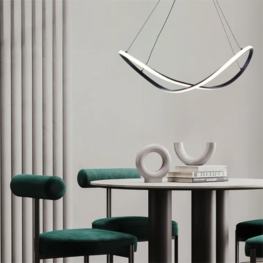 Černé závěsné LED svítidlo ERDA