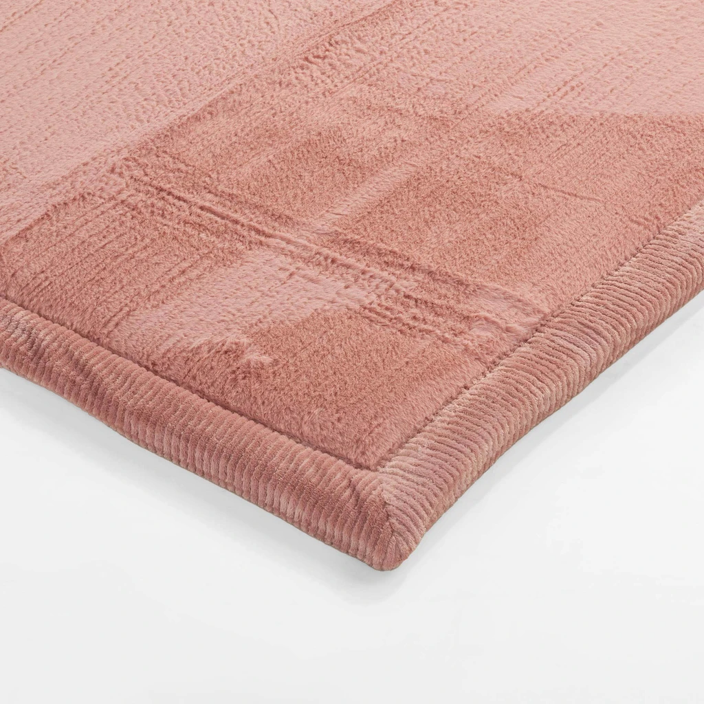 Růžový koberec do předsíně PUFFY SOFT 80x150 cm