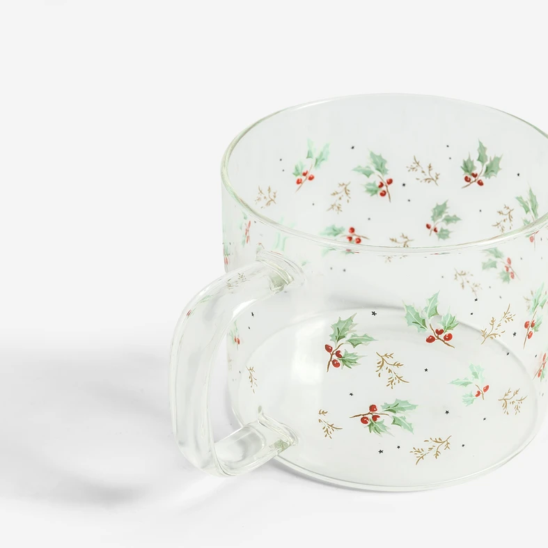 Skleněný vánoční hrnek 500 ml