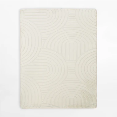 Koberec geometrický MALAGA 3D krémový, 120x160 cm