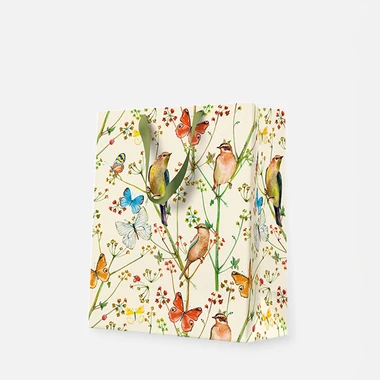 Dárková taška M BIRDS AND BUTTERFLIES 20x25 cm