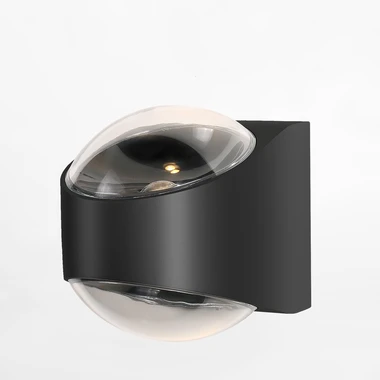 Černé venkovní oboustranné nástěnné svítidlo IP44 LUCENT