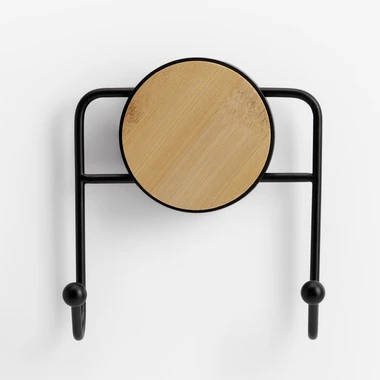 Bambusový černý držák na ručníky