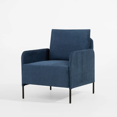 Modré čalouněné křeslo MANILI