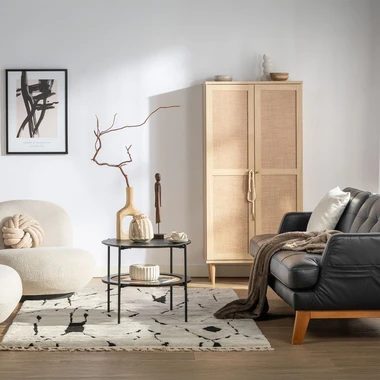 Kulatý stolek s ratanem HOMEKT