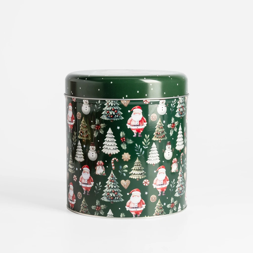 Sada 2 plechových dóz s motivem vánočního stromečku MIX 20 cm