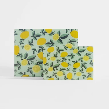 Skleněná krájecí deska, citrony, 20x30 cm