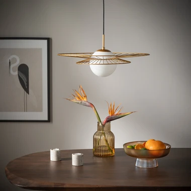 Zlaté kulové závěsné svítidlo ALISON