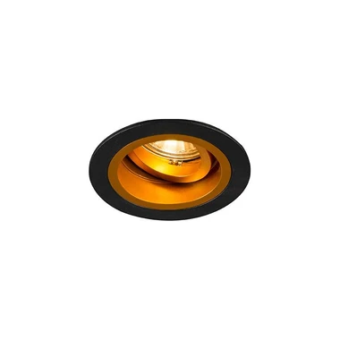 Halogenové svítidlo očko černo-zlaté CHUCK DL ROUND