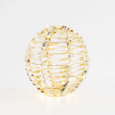 Dekorace LED zlatá koule, 25 cm