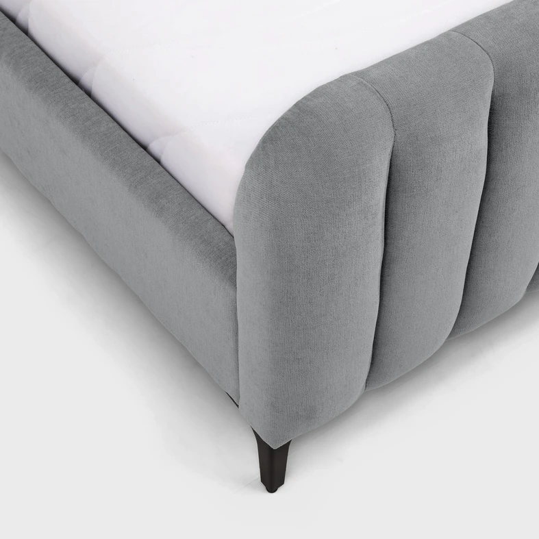 Šedá postel KELLY 160x200cm