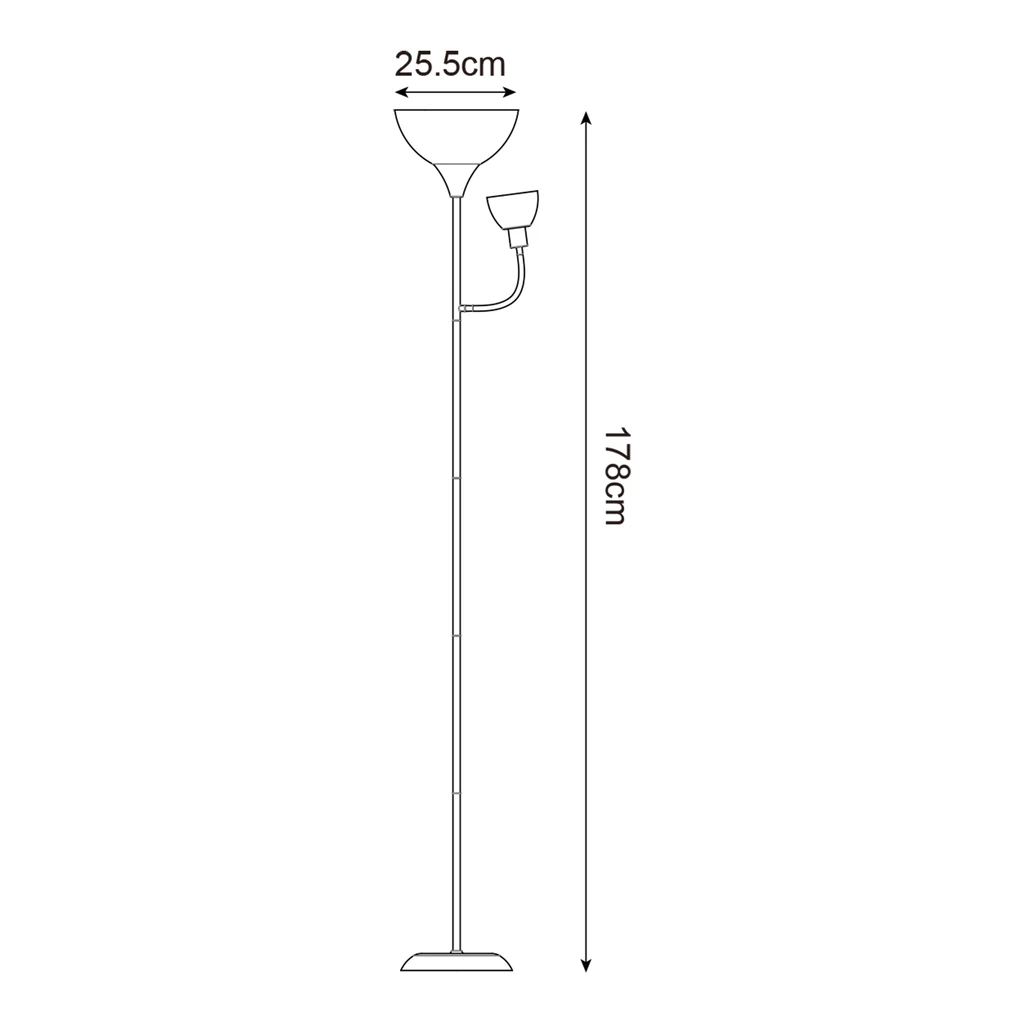 Stojací lampa stříbrná PESO