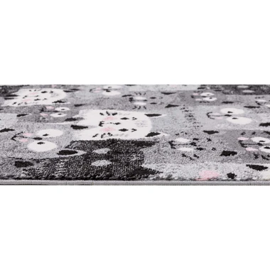 Šedý koberec s kočičkami HAPPY 80x150 cm