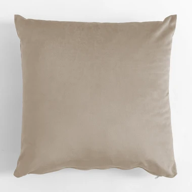 Béžový velurový polštář VELVIO 45x45 cm