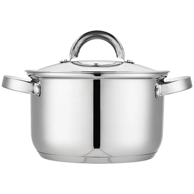 Stříbrný nerezový hrnec GAMMA 2,5 l