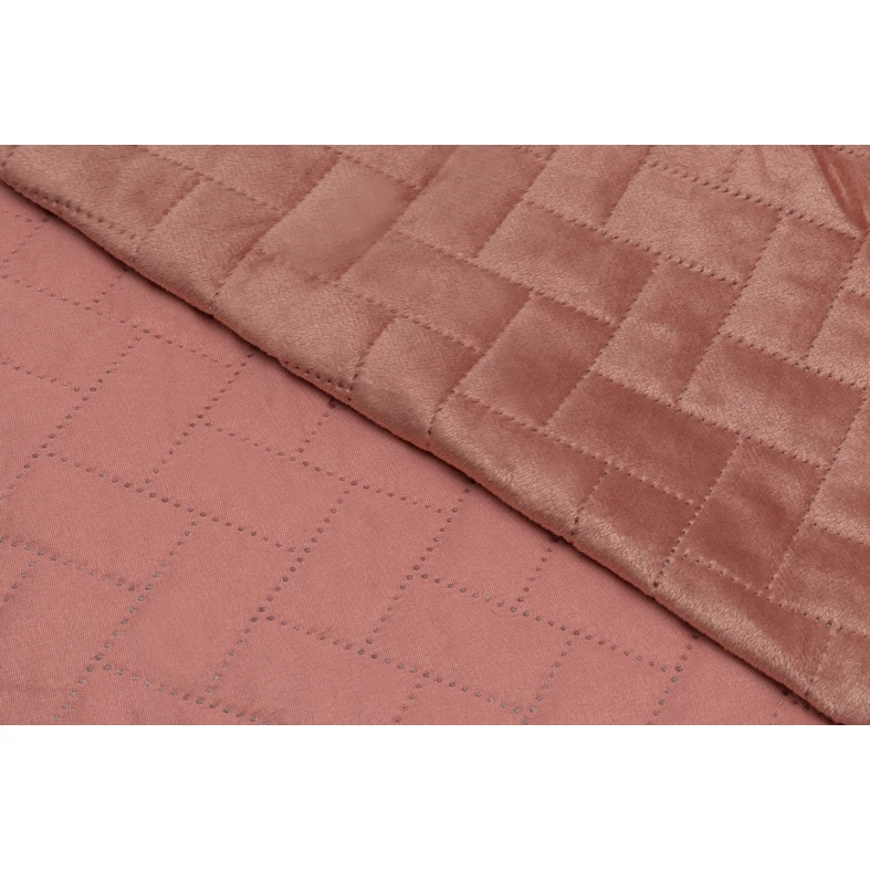 Růžový sametový přehoz VELVET 200 x 220 cm