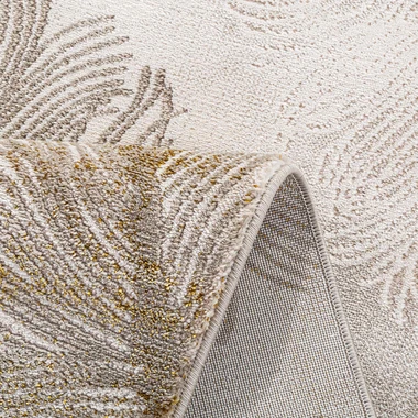 Krémový koberec s pírky SPAZZIO 80x150 cm